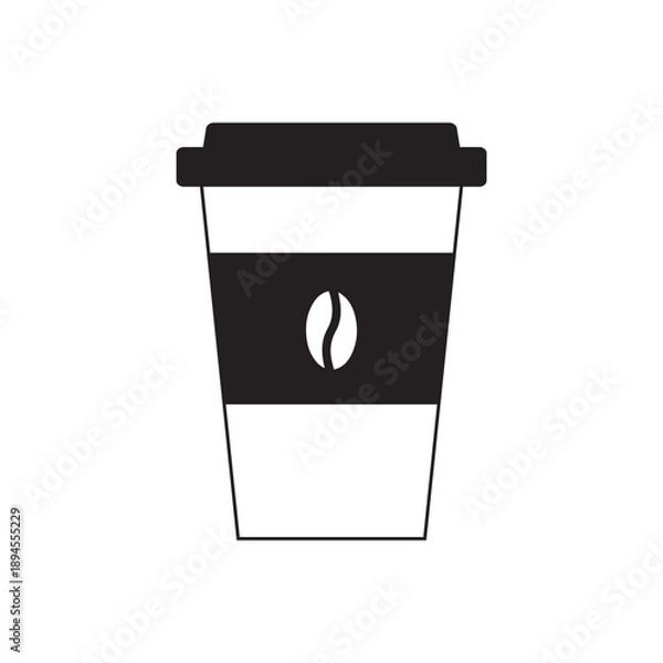 Fototapeta hot cofee icon vector