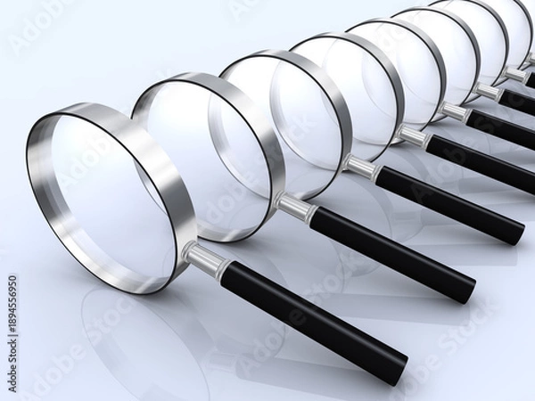 Obraz 虫眼鏡の並び