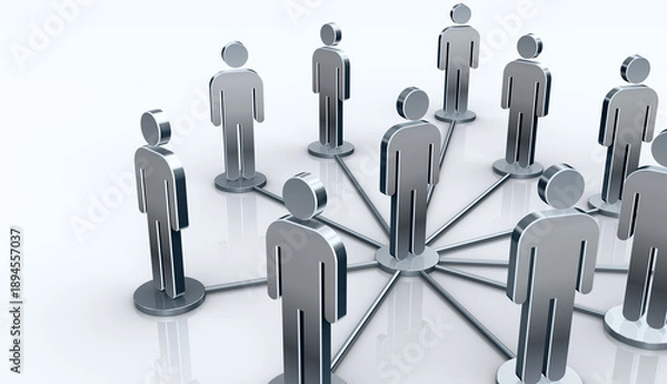 Obraz 人型アイコンのネットワーク