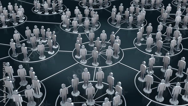 Obraz 人型アイコンのネットワーク