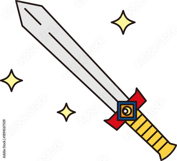 Obraz おもちゃのような西洋風の剣