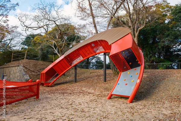 Obraz 公園に設置された立体的な遊び場