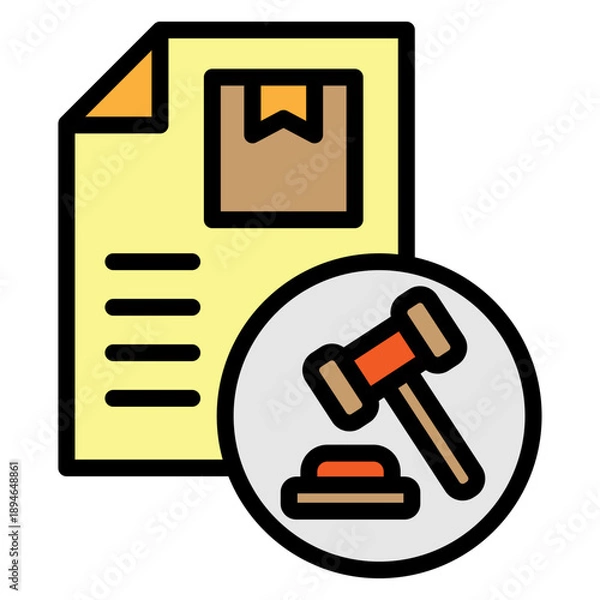 Obraz Tender Vector Filled Icon Design