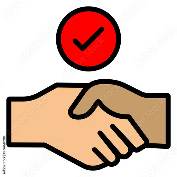 Obraz Negotiation Vector Filled Icon Design