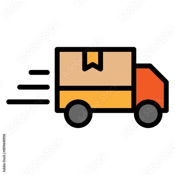 Obraz Delivery Vector Filled Icon Design