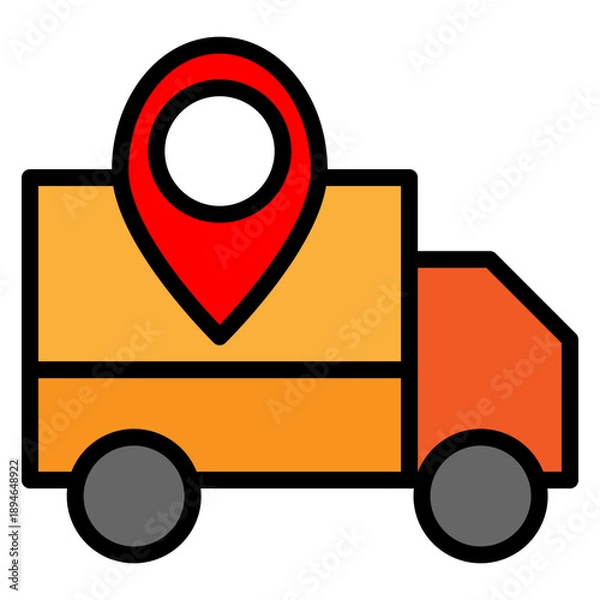 Obraz Tracking Vector Filled Icon Design