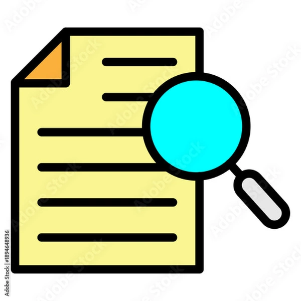 Obraz Audit Vector Filled Icon Design