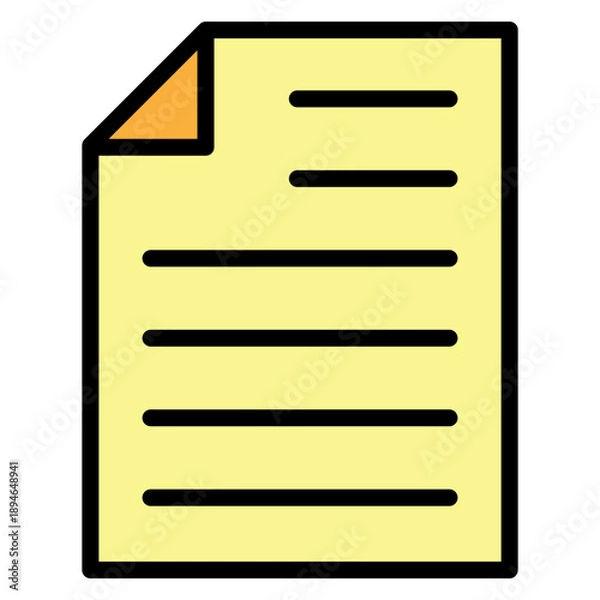 Obraz Document Vector Filled Icon Design