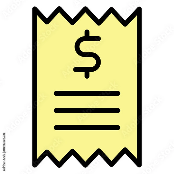 Obraz Receipt Vector Filled Icon Design