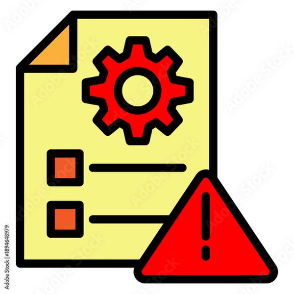 Obraz Risk Management Vector Filled Icon Design