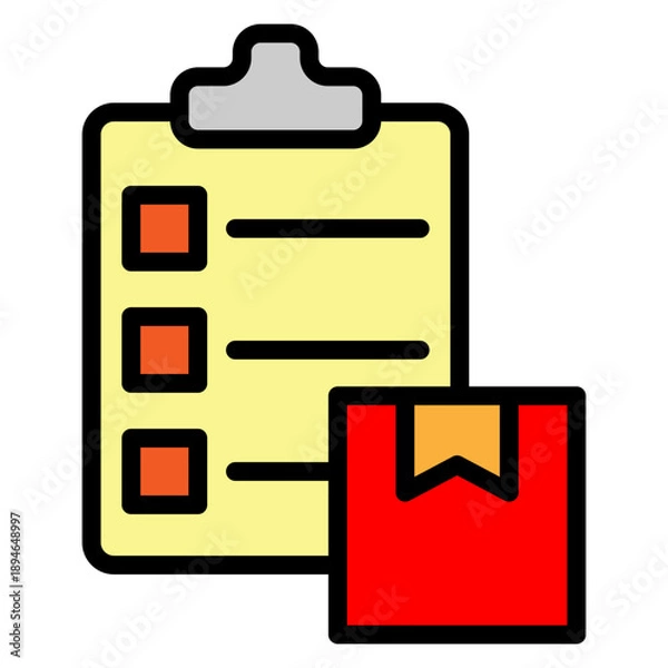 Obraz Order List Vector Filled Icon Design