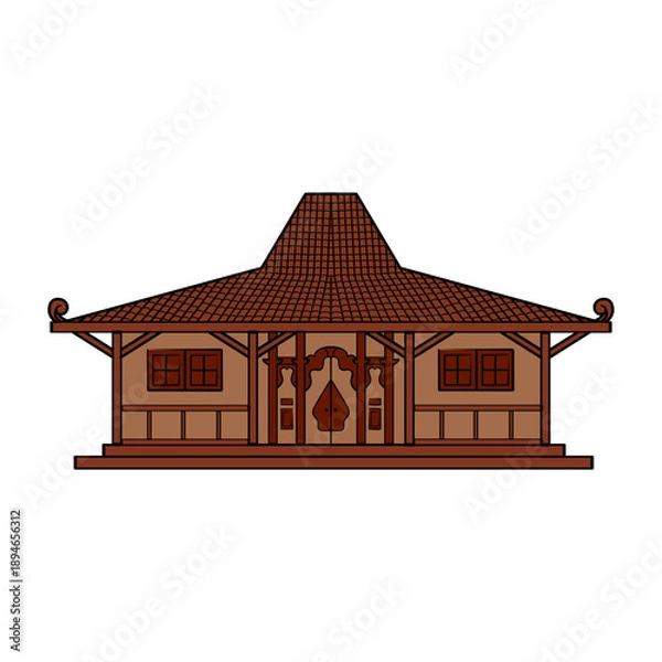 Obraz Joglo House Illustration