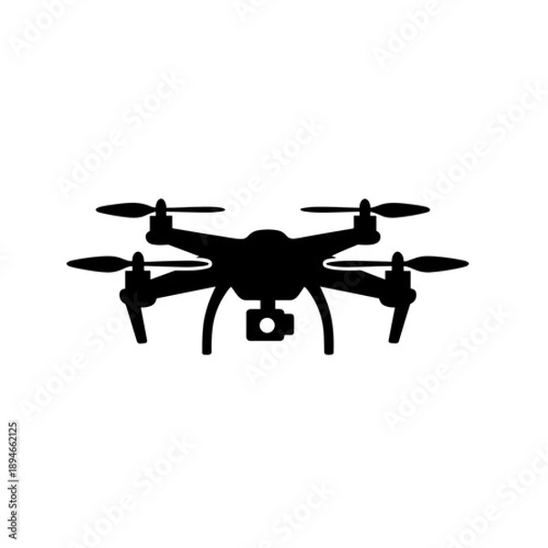 Obraz Drone silhouette vector illustration