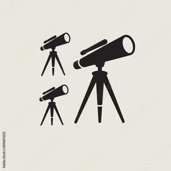 Obraz telescope on a white background