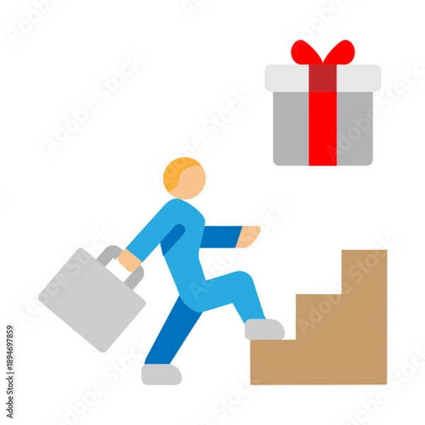 Obraz Promotion Gift Vector Flat Icon Design