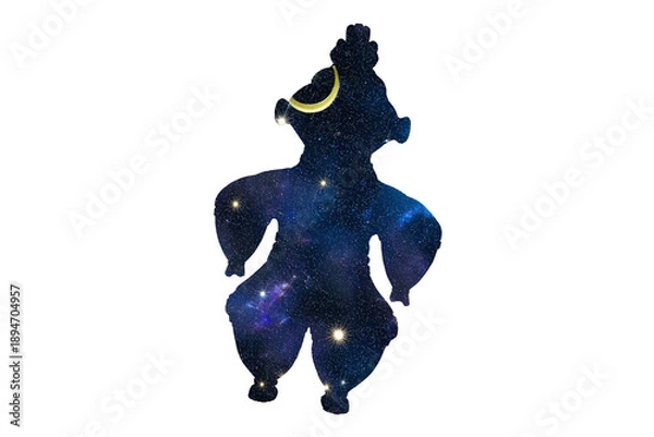 Fototapeta 遮光器土偶のシルエット
