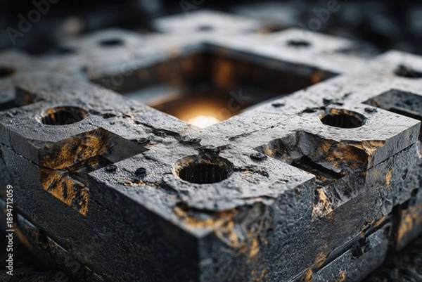 Fototapeta Steel casting mold.
