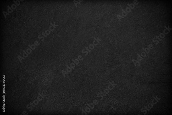 Obraz Dark grey black slate background or texture.