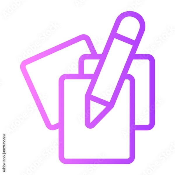 Fototapeta drawing book gradient icon
