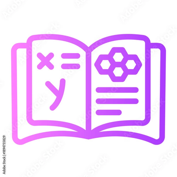 Obraz book gradient icon