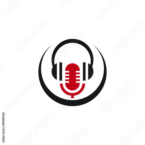 Obraz Headphones Podcast Logo
