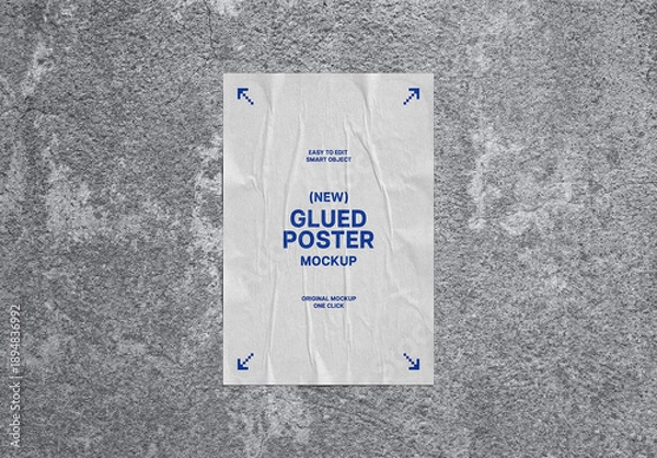 Obraz Glued Poster Mockup