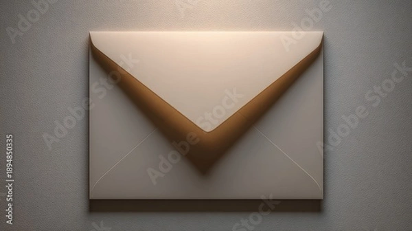 Obraz Elegant envelope design with soft lighting and subtle texture for inspiring communication materials