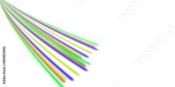 Obraz Colorful light rays isolated on transparent background