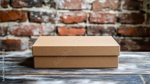 Obraz cardboard box mockup for product presentation.