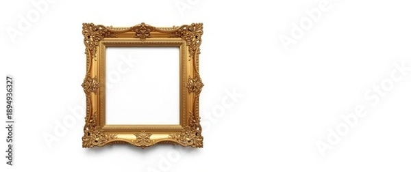 Obraz Isolated Gold Picture Frame with Background