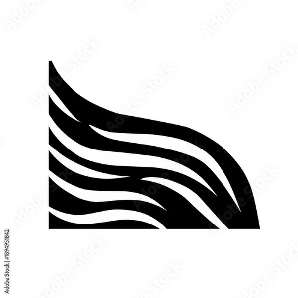 Fototapeta black and white zebra corner pattern