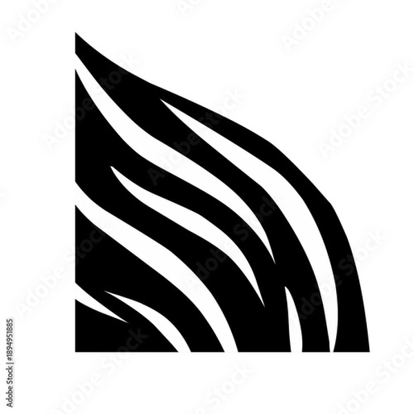 Obraz black and white zebra corner pattern