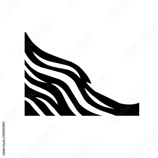 Obraz black and white zebra corner pattern
