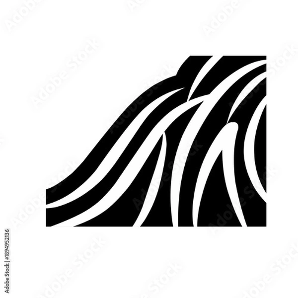 Fototapeta black and white zebra corner pattern