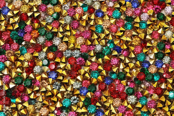 Obraz 背景に使えるきらきらしたラインストーンの素材