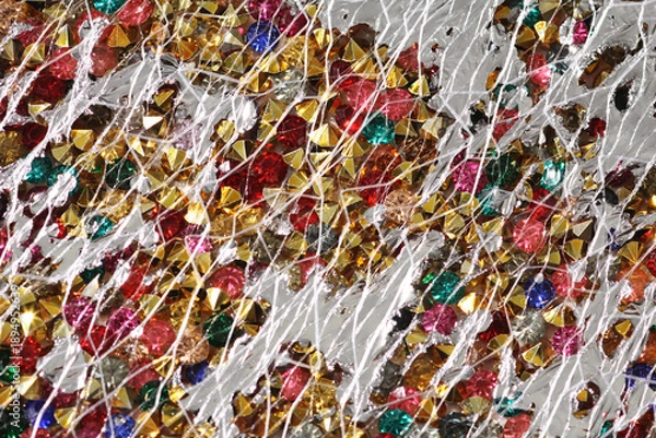 Obraz 背景に使えるきらきらしたラインストーン素材