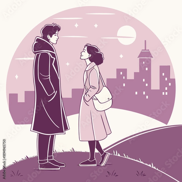 Obraz Looking at City Lights