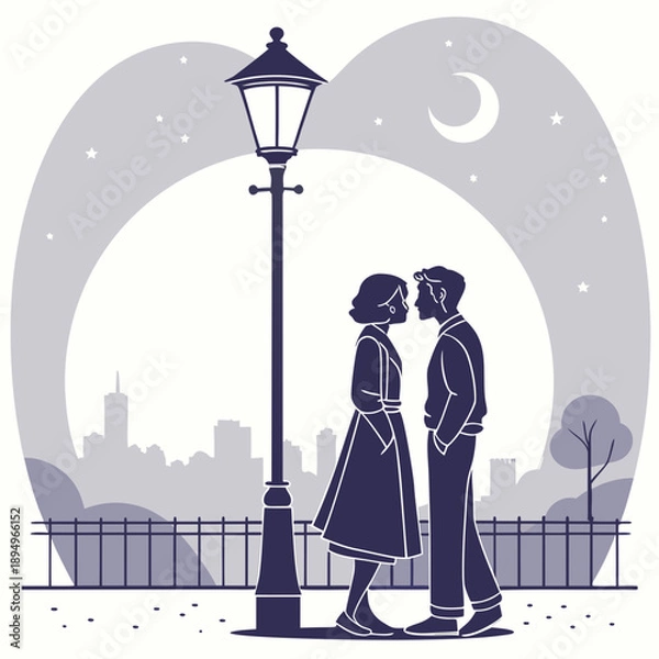 Obraz Standing Under Street Lamp