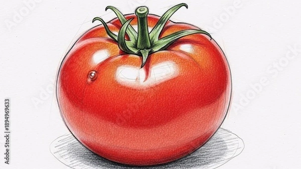 Obraz Fresh Red Tomato sketch