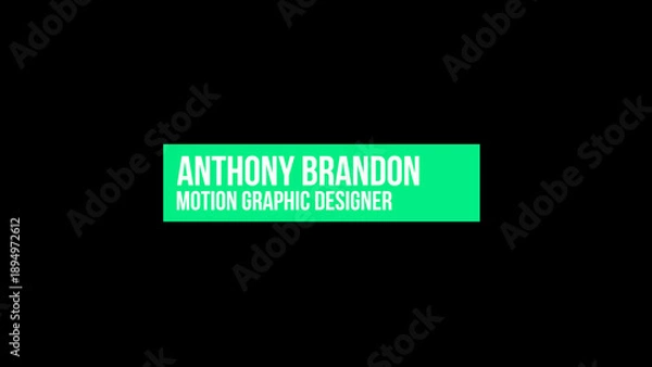 Obraz Minimal Lower Third 8