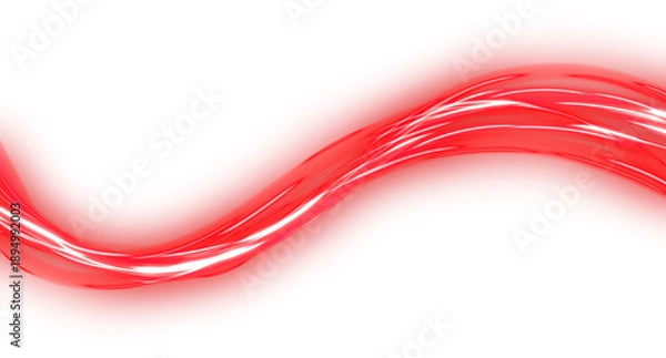 Fototapeta Luminous Red Neon Motion Wave element