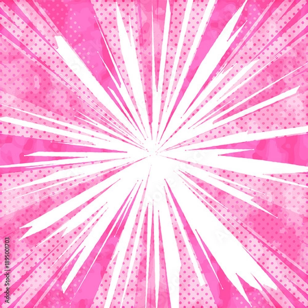 Obraz 新春用アメコミ風背景(正方形)水彩風加工