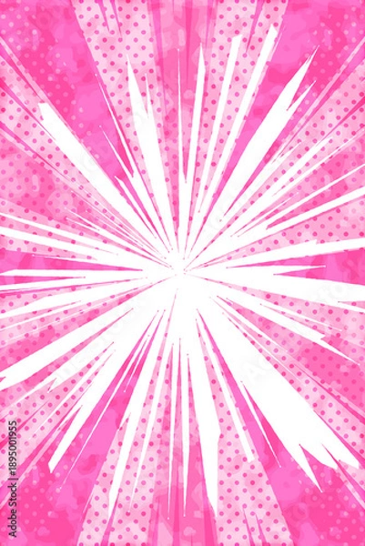 Obraz 新春用アメコミ風背景(縦長)水彩風加工