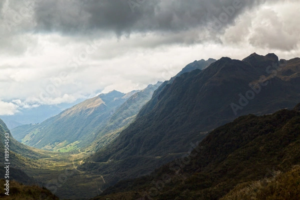 Fototapeta Andean landscape, foothills of the eastern cordillera of Ecuador