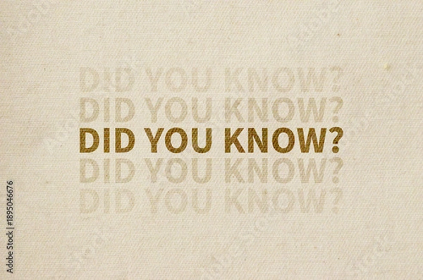 Obraz did you know