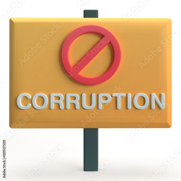 Fototapeta Stop Corruption