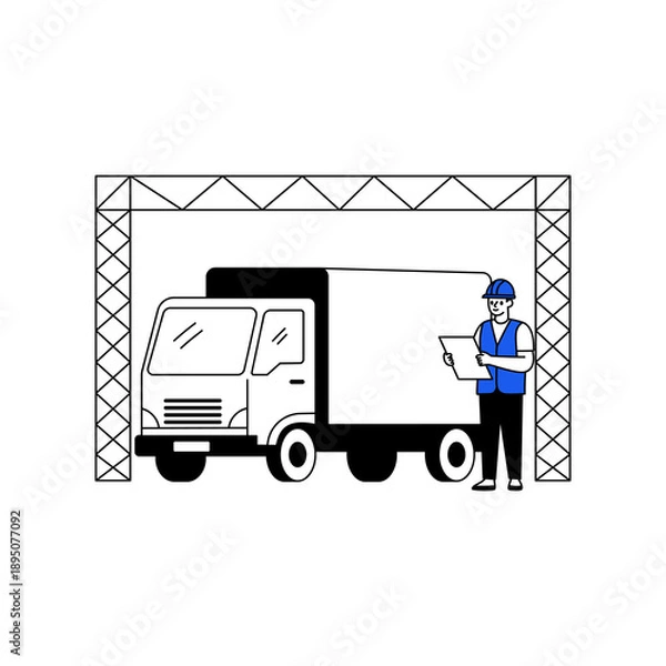 Obraz truck with a trailer