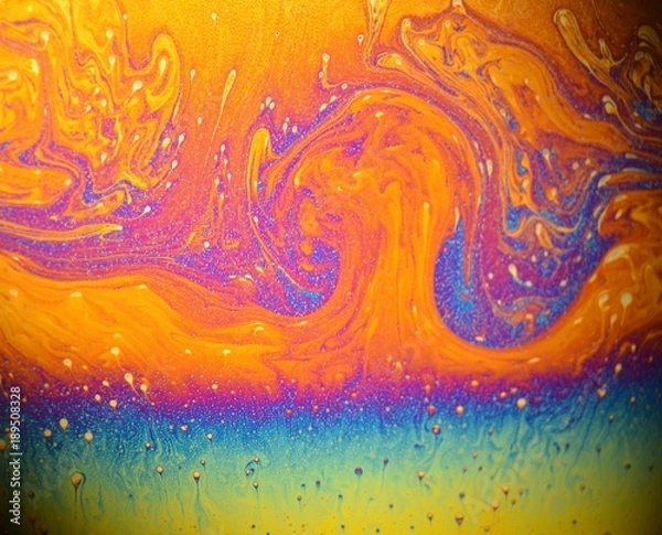 Obraz beautiful psychedelic abstraction - interference in soap films in reflected light
