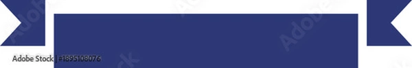 Obraz 誠実でビジネスに最適な濃紺の水平リボン・見出し・タイトル飾り枠