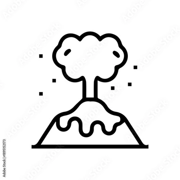 Fototapeta Volcano Eruption Icon